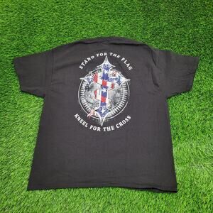 Patriotic Christian Shirt Large 22x27 Black